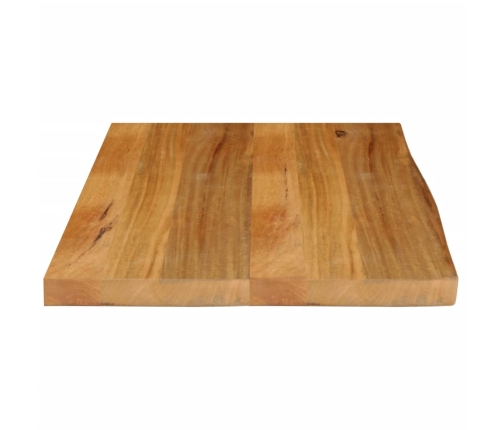 Tablero de mesa borde natural madera maciza mango 70x60x2,5 cm