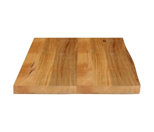 Tablero de mesa borde natural madera maciza mango 80x60x2,5 cm