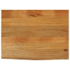 Tablero de mesa borde natural madera maciza mango 90x60x2,5 cm