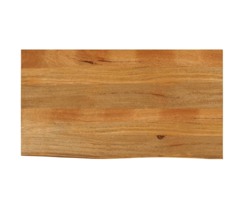 Tablero de mesa borde natural madera maciza mango 100x60x2,5 cm