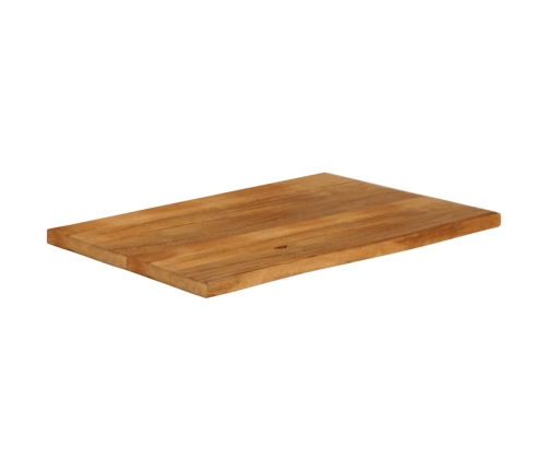 Tablero de mesa borde natural madera maciza mango 100x60x2,5 cm