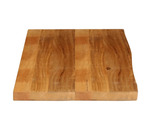 Tablero de mesa borde natural madera maciza mango 100x60x2,5 cm