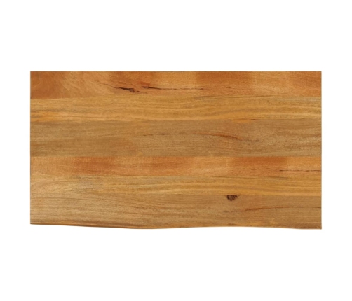 Tablero de mesa borde natural madera maciza mango 110x60x2,5 cm