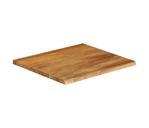 Tablero de mesa borde natural madera maciza mango 80x80x2,5 cm