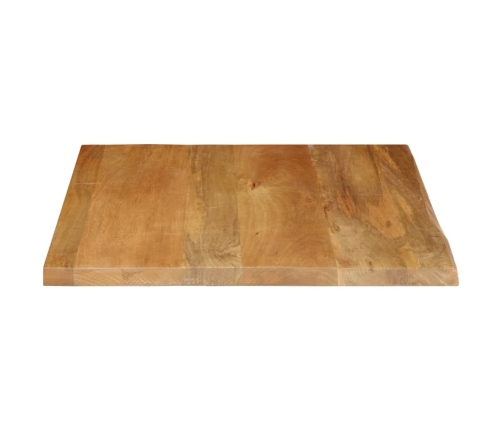 Tablero de mesa borde natural madera maciza mango 80x80x2,5 cm