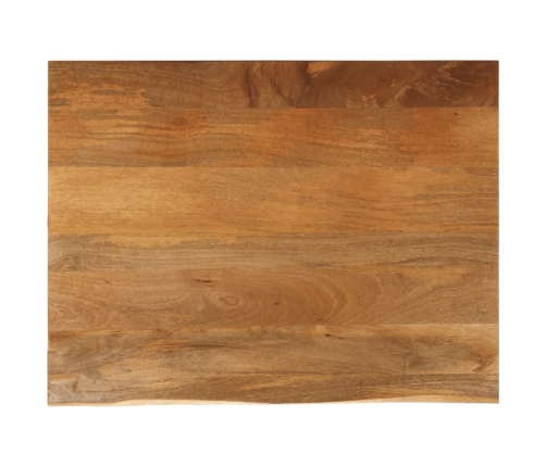 Tablero de mesa borde natural madera maciza mango 90x80x2,5 cm