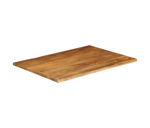 Tablero de mesa borde natural madera maciza mango 90x80x2,5 cm