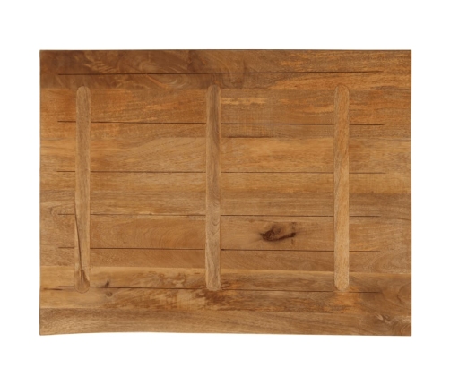 Tablero de mesa borde natural madera maciza mango 90x80x2,5 cm