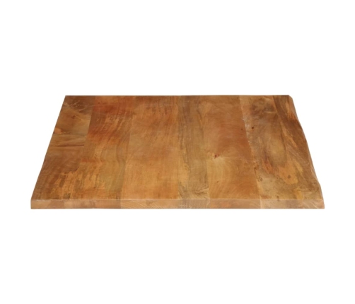 Tablero de mesa borde natural madera maciza mango 100x80x2,5 cm