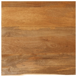 Tablero de mesa borde natural madera maciza mango 40x40x3,8 cm