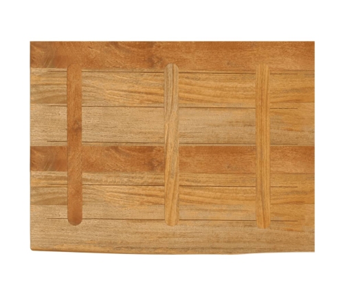 Tablero de mesa borde natural madera maciza mango 90x60x3,8 cm