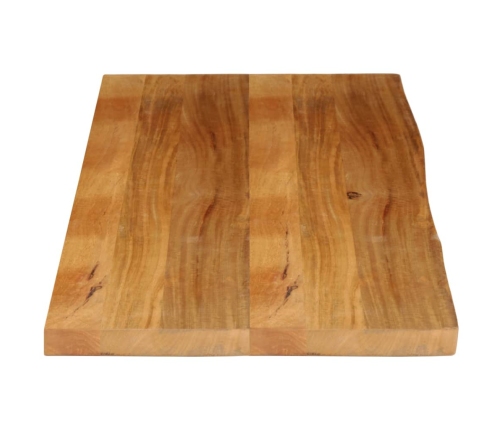 Tablero de mesa borde natural madera maciza mango 140x60x3,8 cm