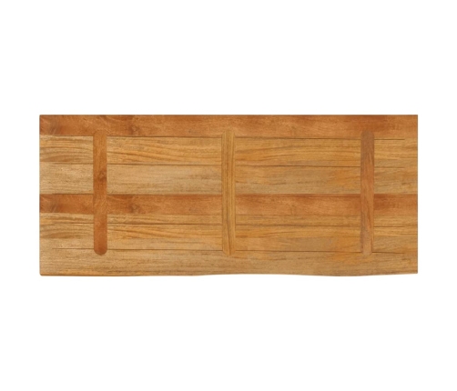 Tablero de mesa borde natural madera maciza mango 140x60x3,8 cm