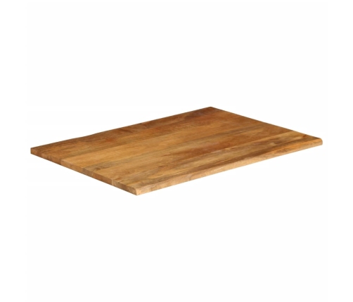 Tablero de mesa borde natural madera maciza mango 90x80x3,8 cm