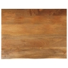 Tablero de mesa borde natural madera maciza mango 110x80x3,8 cm