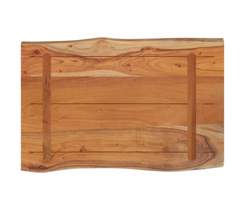 Tablero de mesa rectangular acacia borde vivo 60x40x2,5 cm