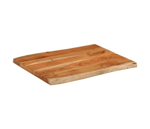 Tablero de mesa rectangular borde natural acacia 90x60x2,5 cm