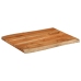 Tablero de mesa rectangular borde natural acacia 90x60x2,5 cm