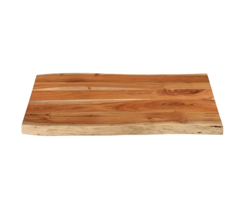 Tablero de mesa rectangular borde natural acacia 90x60x2,5 cm