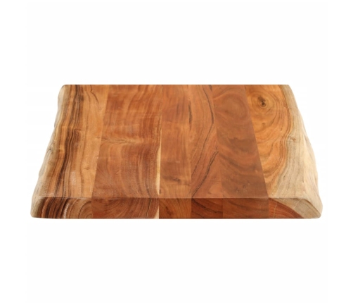 Tablero de mesa rectangular borde natural acacia 90x60x2,5 cm