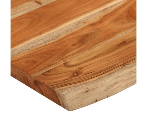 Tablero de mesa rectangular borde natural acacia 90x60x2,5 cm