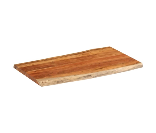 Tablero de mesa rectangular borde natural acacia 100x60x2,5 cm