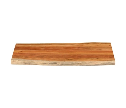 Tablero de mesa rectangular borde natural acacia 100x60x2,5 cm