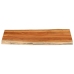 Tablero de mesa rectangular borde natural acacia 100x60x2,5 cm