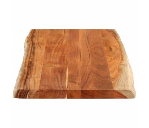 Tablero de mesa rectangular borde natural acacia 100x60x2,5 cm