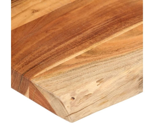 Tablero de mesa rectangular borde natural acacia 100x60x2,5 cm