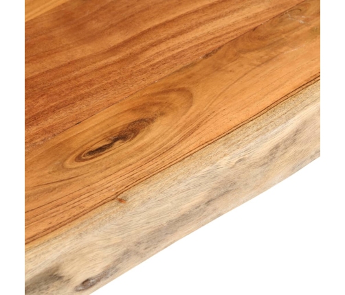 Tablero de mesa rectangular borde natural acacia 100x60x2,5 cm