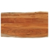 Tablero de mesa rectangular borde natural acacia 110x60x2,5 cm