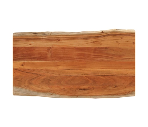 Tablero de mesa rectangular borde natural acacia 110x60x2,5 cm