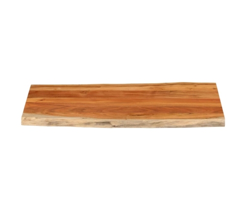 Tablero de mesa rectangular borde natural acacia 110x60x2,5 cm