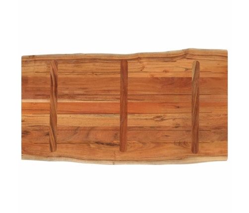 Tablero de mesa rectangular borde natural acacia 110x60x2,5 cm