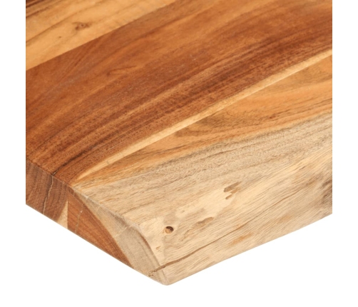 Tablero de mesa rectangular borde natural acacia 110x60x2,5 cm