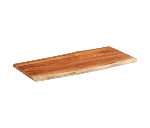 Tablero de mesa rectangular borde natural acacia 140x60x2,5 cm