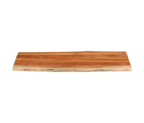 Tablero de mesa rectangular borde natural acacia 140x60x2,5 cm