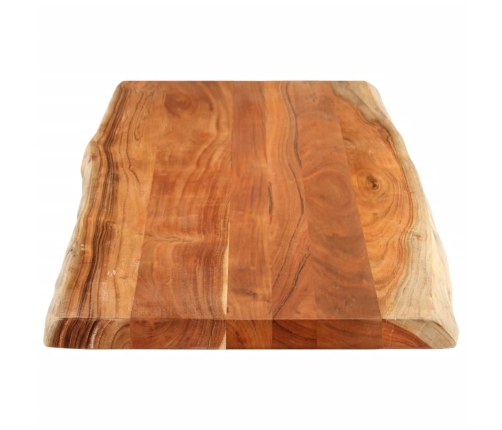 Tablero de mesa rectangular borde natural acacia 140x60x2,5 cm