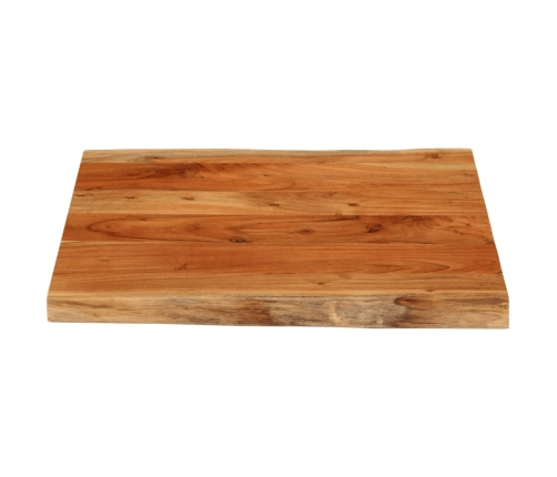 Tablero mesa cuadrado borde natural madera acacia 80x80x2,5 cm