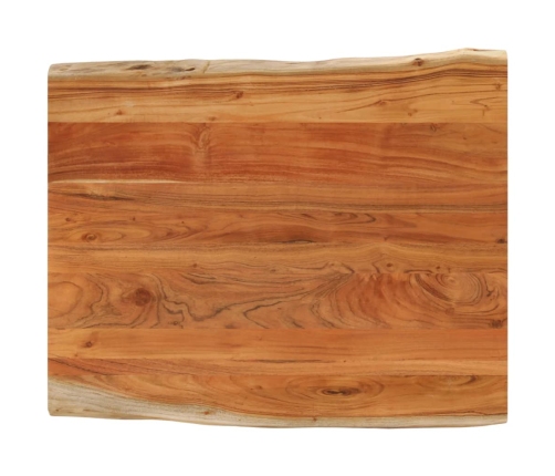 Tablero de mesa rectangular borde natural acacia 90x80x2,5 cm