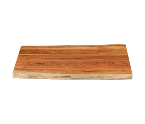 Tablero de mesa rectangular borde natural acacia 90x80x2,5 cm