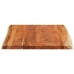 Tablero de mesa rectangular borde natural acacia 90x80x2,5 cm