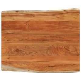 Tablero de mesa rectangular borde natural acacia 100x80x2,5 cm