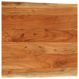 Tablero mesa cuadrado borde natural madera acacia 40x40x3,8 cm