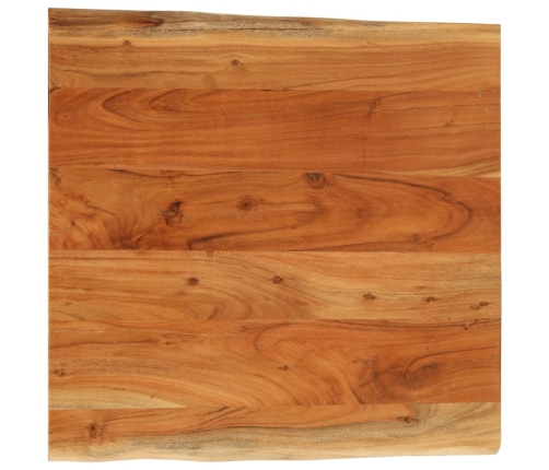 Tablero mesa cuadrado borde natural madera acacia 40x40x3,8 cm