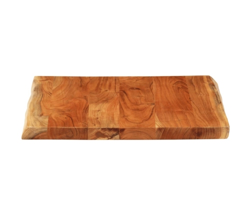 Tablero mesa cuadrado borde natural madera acacia 40x40x3,8 cm