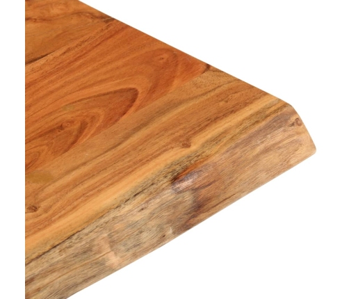 Tablero mesa cuadrado borde natural madera acacia 40x40x3,8 cm