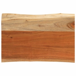 Tablero de mesa rectangular borde natural acacia 50x40x3,8 cm