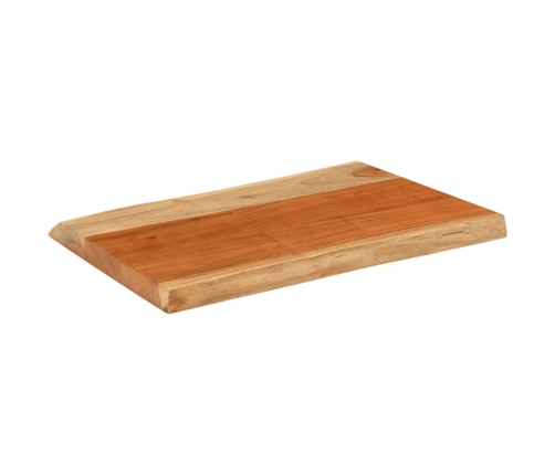 Tablero de mesa rectangular borde natural acacia 50x40x3,8 cm